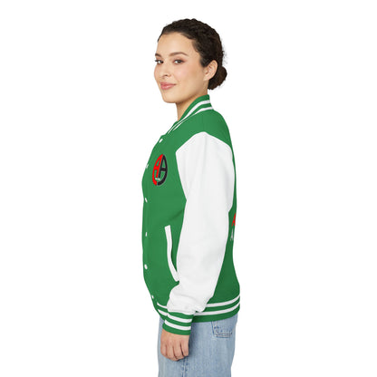Ambizion Apparel Logo Letterman Jacket | Black White Varsity Jacket