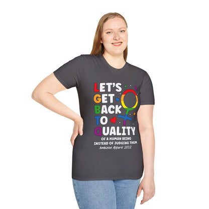 LGBTQ (Let's Get Back to Quality) Unisex T-Shirt (LGBTQ)