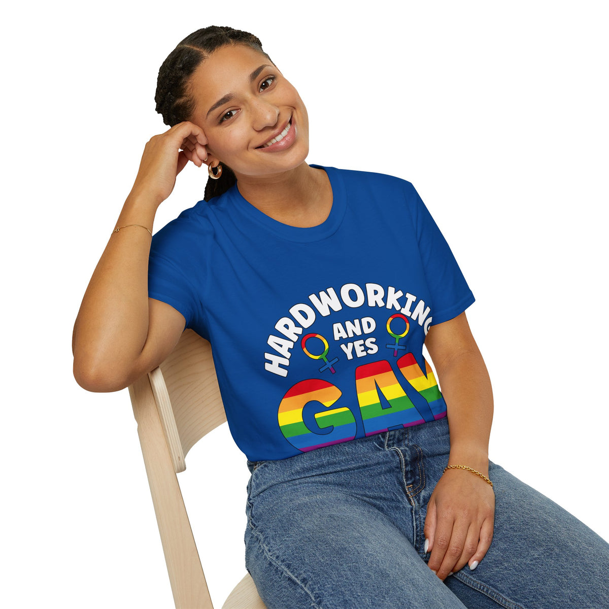 Hardworking and Yes Gay Unisex T-Shirt (LGBTQ)