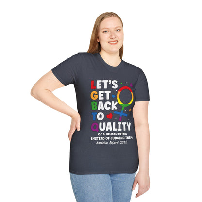LGBTQ (Let's Get Back to Quality) Unisex T-Shirt (LGBTQ)